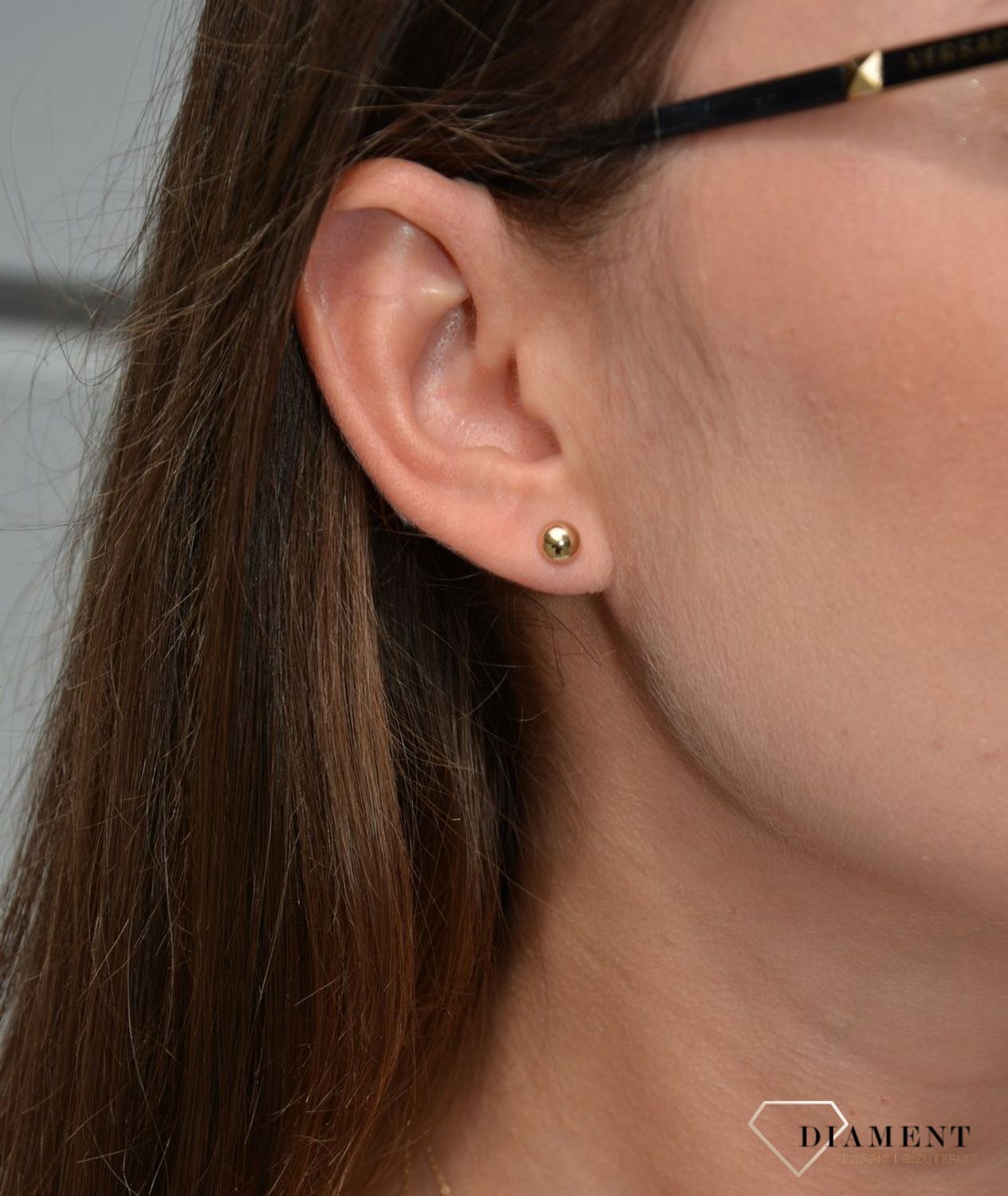 Złote gładkie 333 kolczyki pół kulki KLC-000000-680-333.jpg