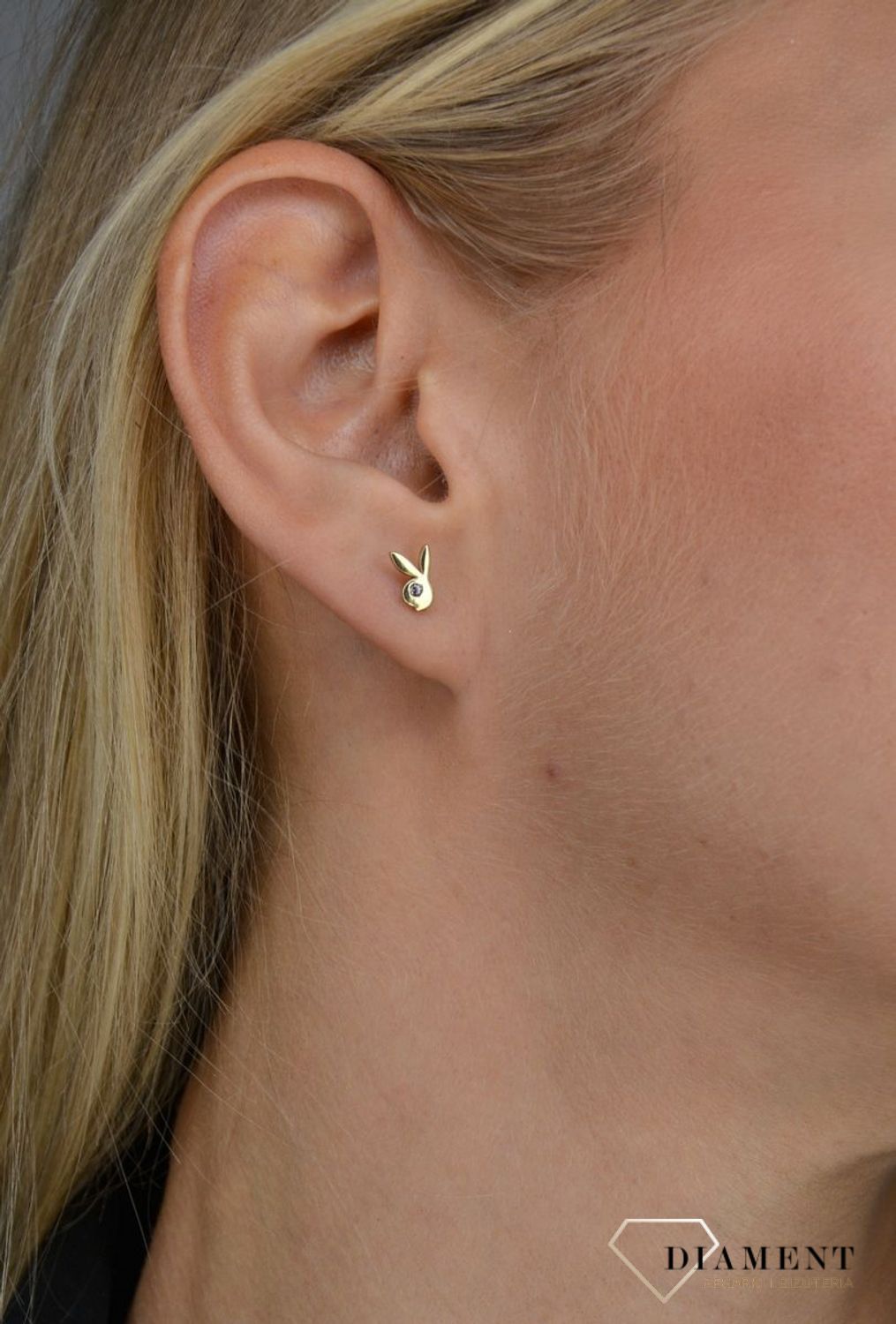 Złote kolczyki na sztyft 333 króliczki KLC-000000-682-333.jpg