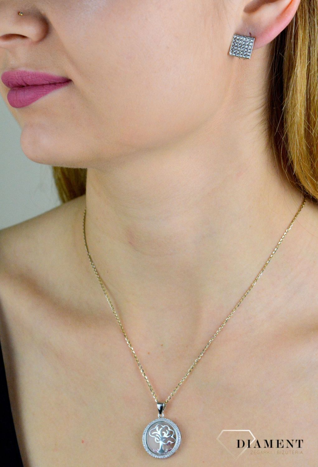 Klipsy kwadratowe z Kryształkami Swarovski Crystal KLFM6C.webp