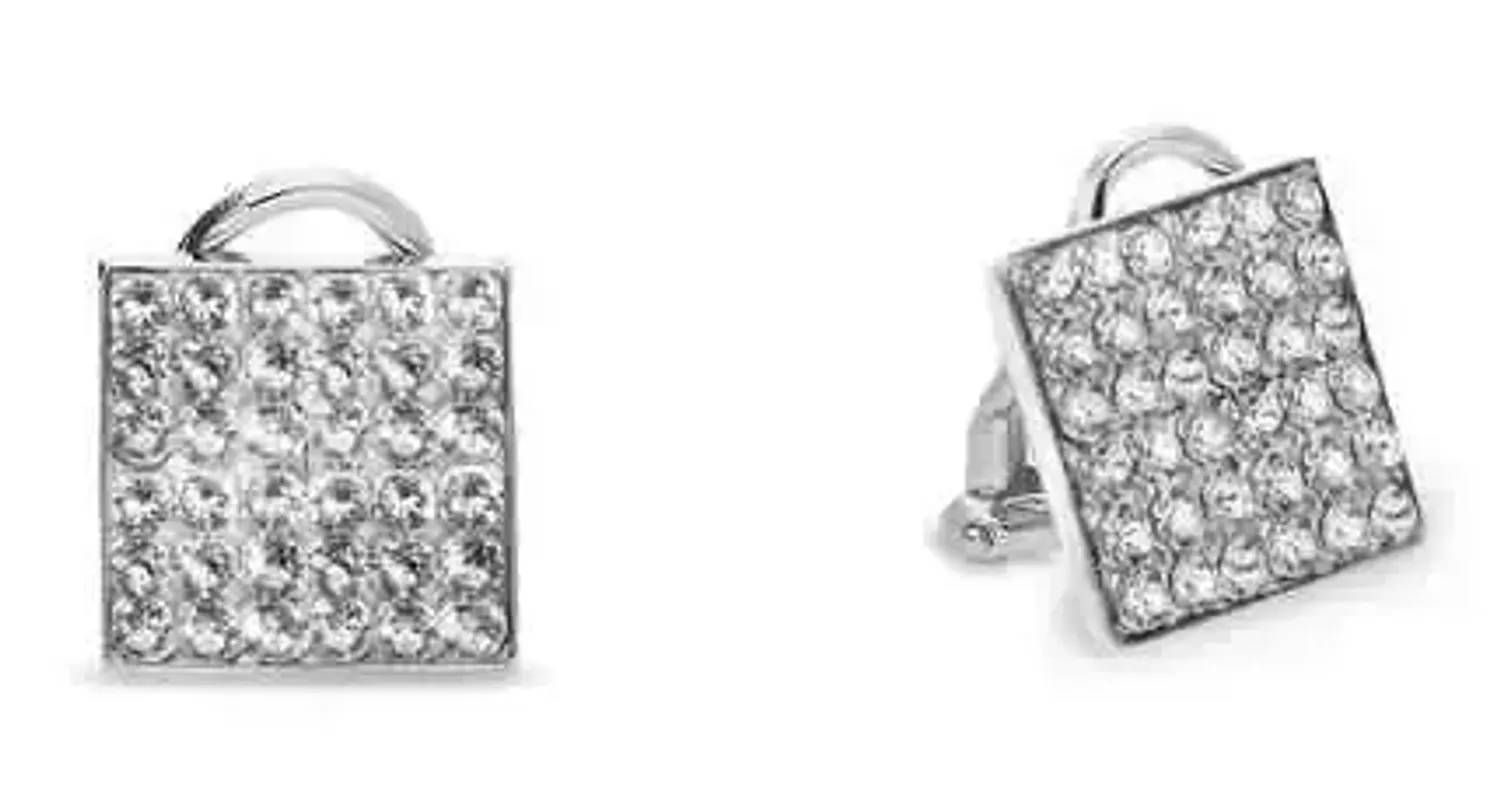 Klipsy kwadratowe z Kryształkami Swarovski Crystal KLFM6C.webp