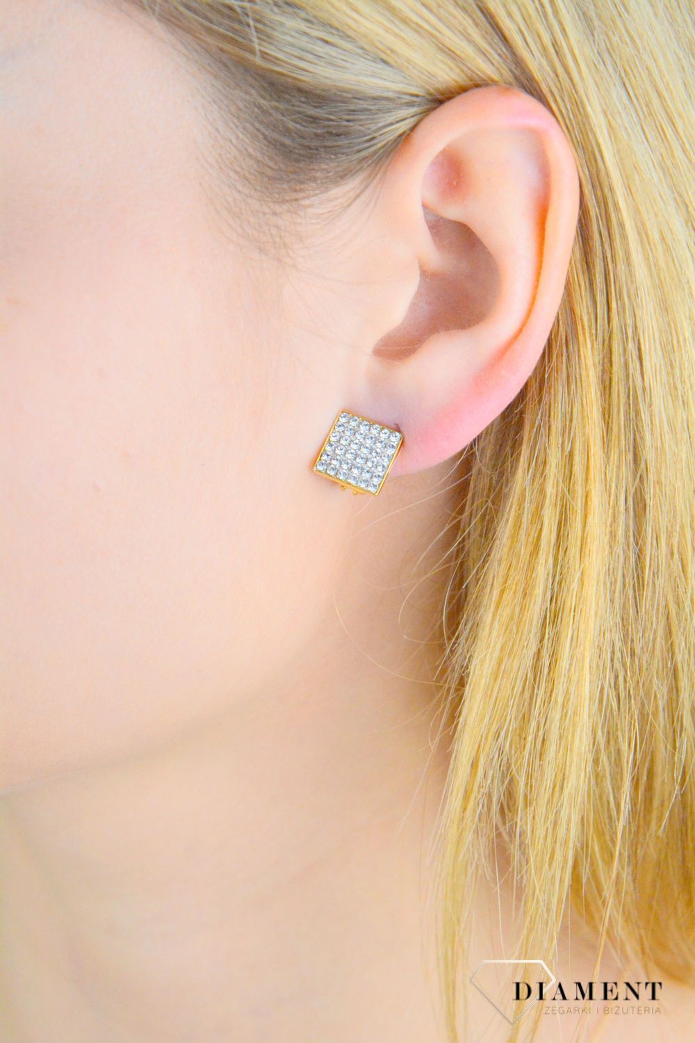 Klipsy kwadratowe z Kryształkami Swarovski Crystal KLGFM6C.jpg