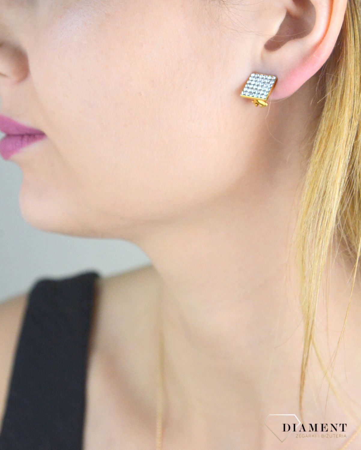 Klipsy kwadratowe z Kryształkami Swarovski Crystal KLGFM6C.jpg