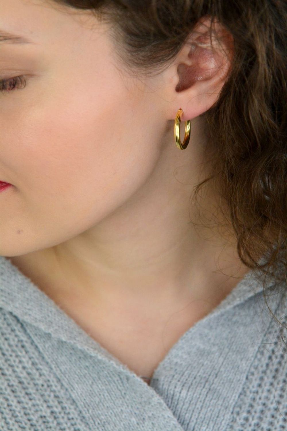 Kolczyki Damskie Srebrne Pozłacane KM2738115Z – Skręcone Koła, Zapięcie Kreol.jpg