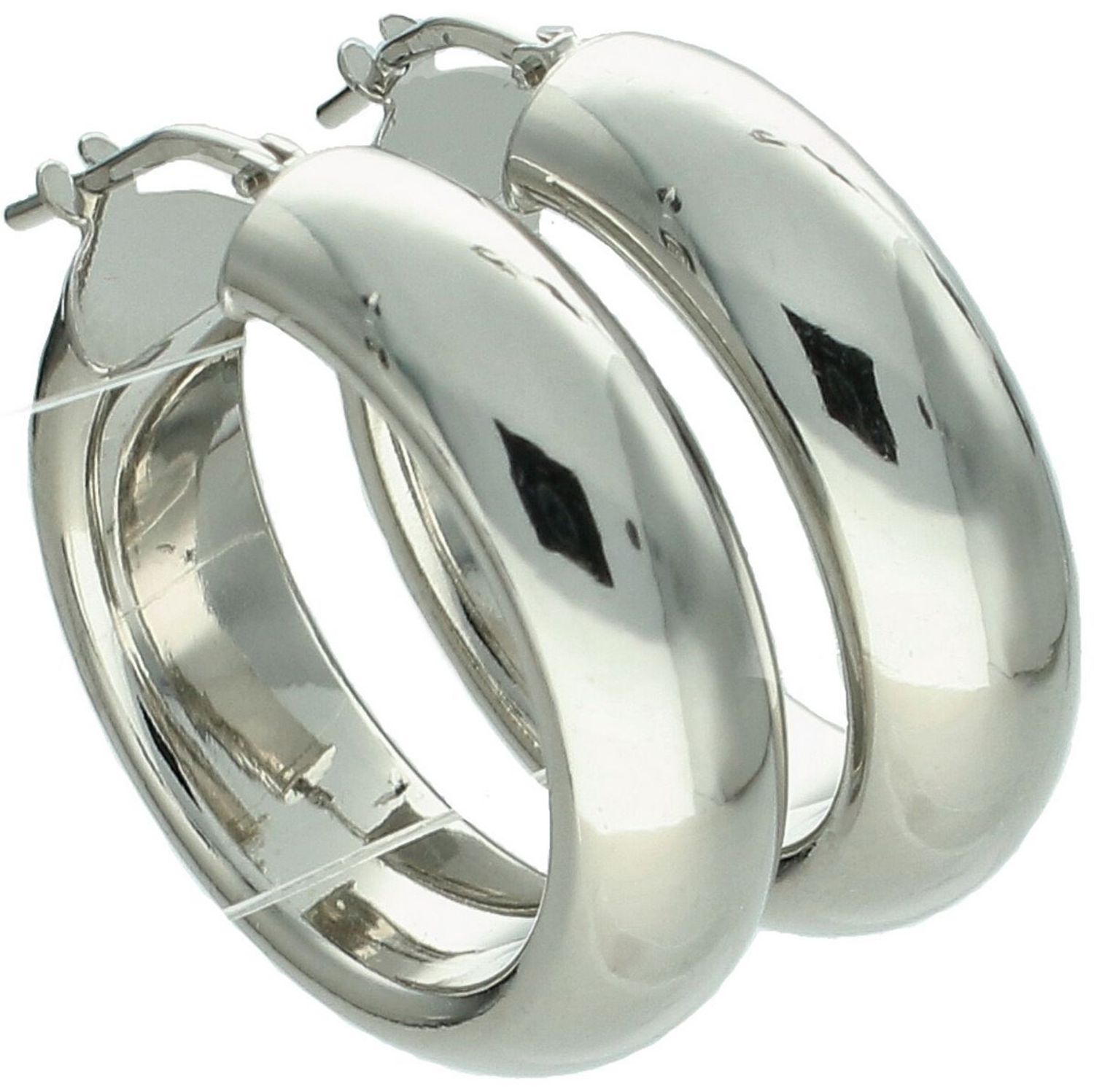 Kolczyki Damskie Srebrne KM2788620 – Gładkie Koła, Zapięcie Kreol.jpg