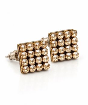 Kolczyki srebrne kwadraty z kryształami Swarovski Golden Shadow 925 – 1 cm wkrętki.jpg