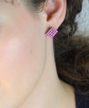 Kolczyki srebrne różowe Swarovski Studs KMESHLR ✓ Kolczyki srebrne Swarovski Damskie w Sklepie z Biżuterią zegarki-diament.pl✓Piękne i Eleganckie Kolczyki dla Kobiet✓Prawdziwe Srebro✓Darmowa wysyłka✓ (1).JPG