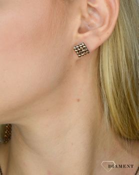 Kolczyki srebrne Swarovski Spark Mesh Studs KMESHRG✓ Kolczyki srebrne Swarovski Damskie w Sklepie z Biżuterią zegarki-diament (2).JPG