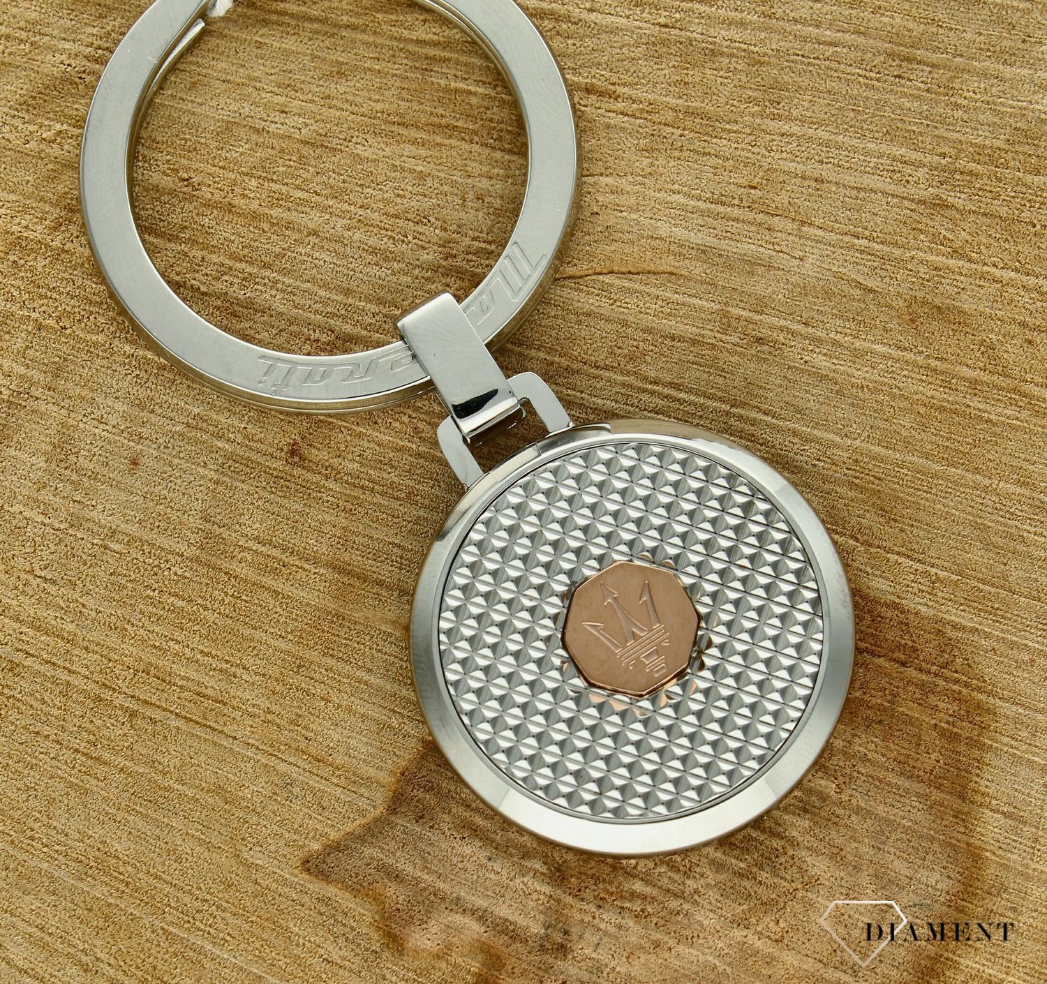 Brelok stalowy Maserati grawerowane kółko z logo KMU2230101.jpg