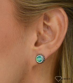 Kolczyki damskie BY DZIUBEKA z cyrkonią KOLBOHO000901000 💎 Kolczyki wykonane z metalu bez niklu i ołowiu. 💎  (4).JPG