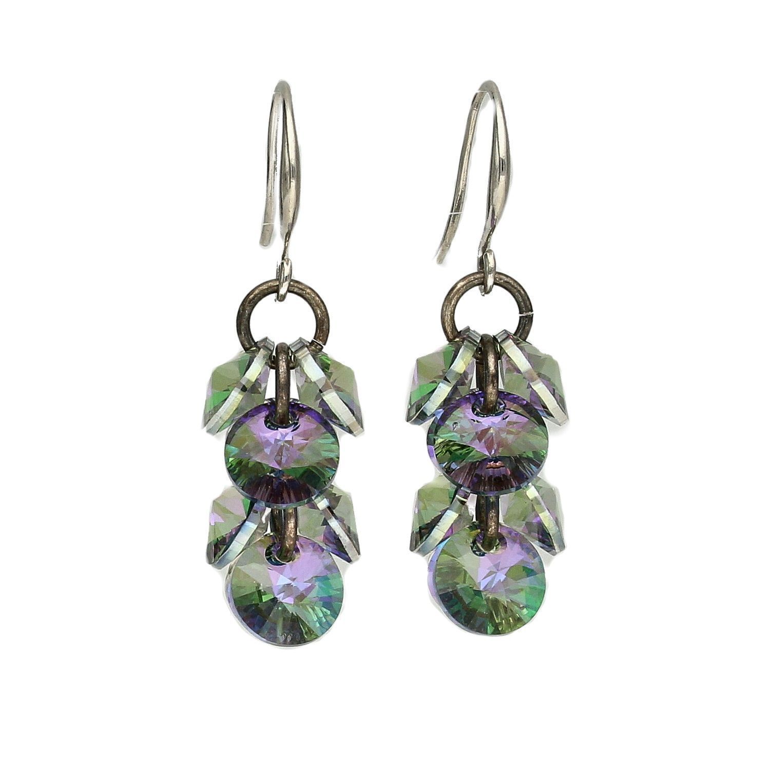 Kolczyki damskie By dziubeka z kryształami Swarovskiego KOLROMA0069.jpg