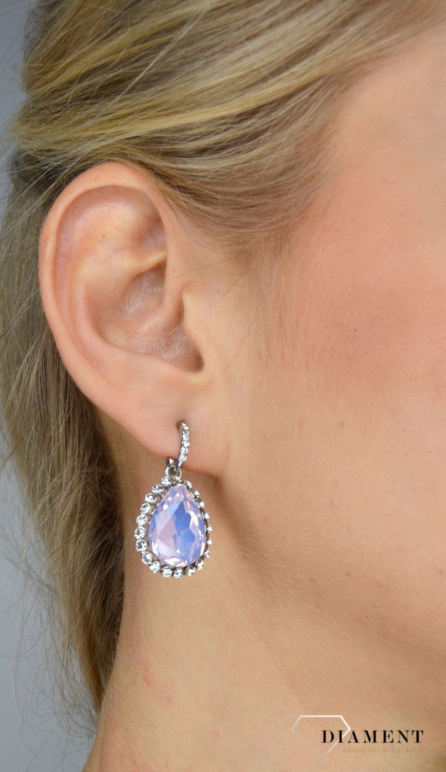 Kolczyki damskie By Dziubeka wiszące różowa cyrkonia KOLSHIN023302800.jpg