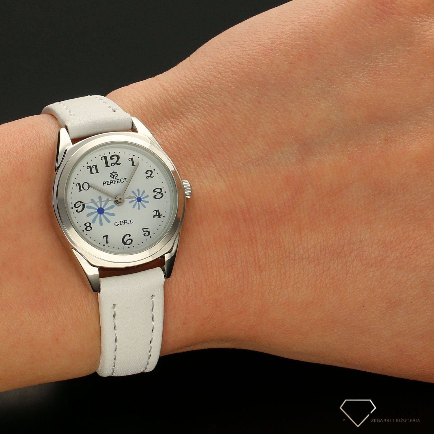 Zegarek ⌚  na komunię dla dziewczynki Perfect ' Niebieska Stokrotka ' KOMUNIA-01  (1).jpg