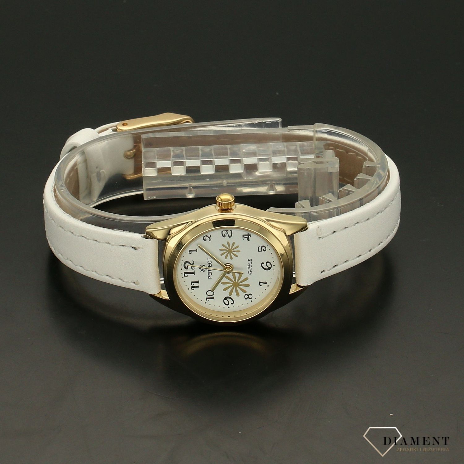 Zegarek na komunię dla dziewczynki Perfect ' Złota Stokrotka ' KOMUNIA-02 (1).jpg