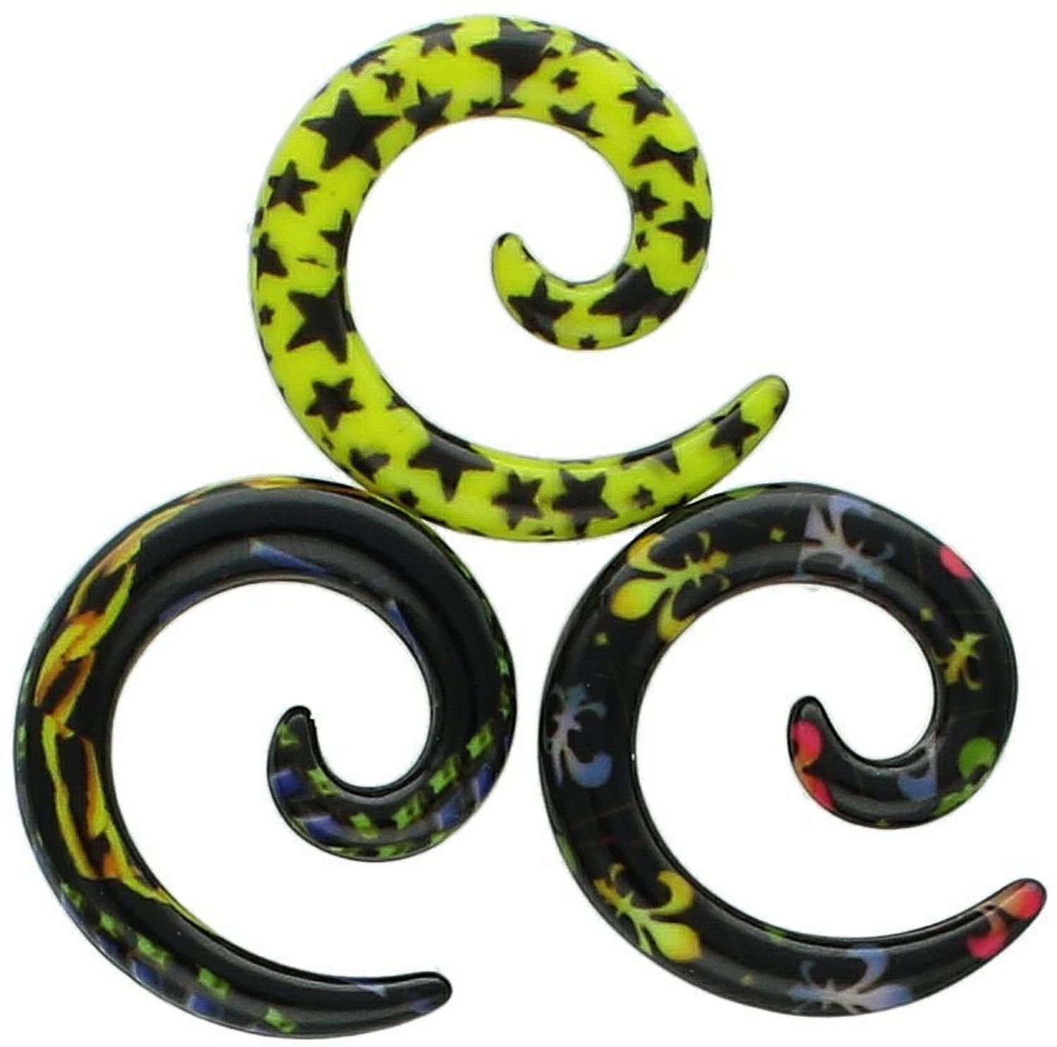 Rozpychacz spirala do tuneli z akrylu – kolorowa biżuteria do uszu 0,5 cm.jpg