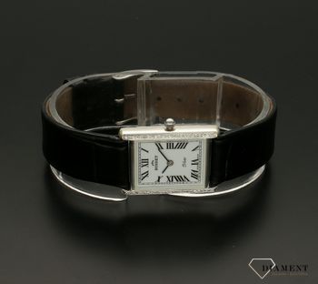 Zegarek damski srebrny Bisset Ag 925 'Elegance' KP2935 ZEGXB2SA61 ze srebra na czarnym pasku Bisset to doskonała propozycja dla eleganckich kobiet. Delikatny zegarek damski w modnym połączeniu z cyrkoniami. Idealny pomysł na (5).jpg