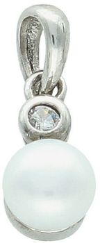 Komplet damski srebrny 925 KPLSH88038 z perełkami i cyrkonią. Kolczyki (9×6 mm) na sztyft i zawieszka (1,5×0,6 cm). Lekki, elegancki zestaw idealny na prezent.2.jpg