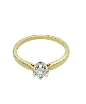 Pierścionek z Diamentem 0,07 ct  Złoto 585  Korona 6 Ramion pr 585.jpg