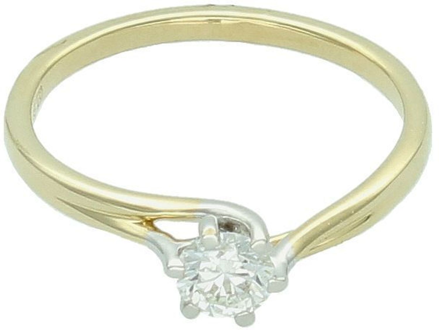 Złoty pierścionek damski z brylantem 0,30 ct HSI – KR33370Y, rozmiar 11, próba 585, Au.jpg