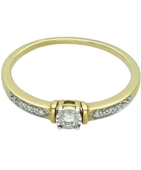 Złoty pierścionek z diamentami 585 – pierścionek zaręczynowy rozmiar 18.jpg