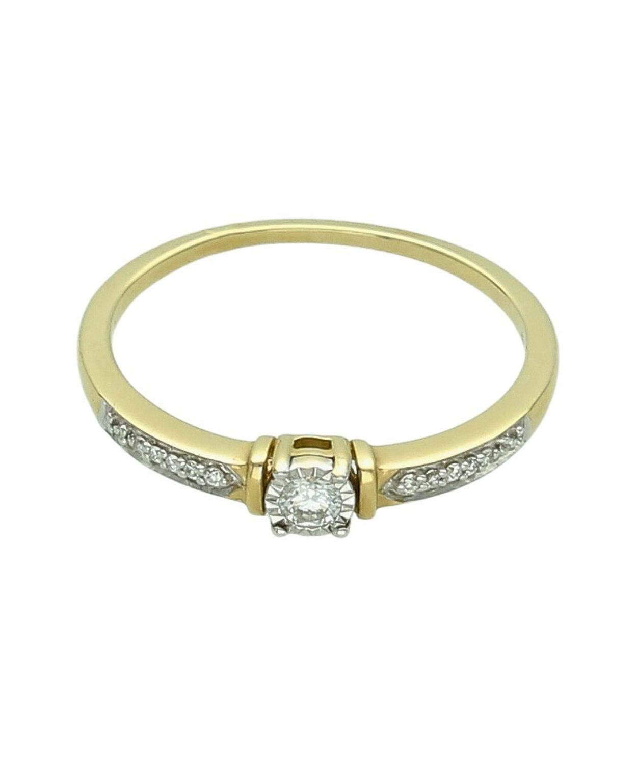 Złoty pierścionek z diamentami 585 – pierścionek zaręczynowy rozmiar 18.jpg