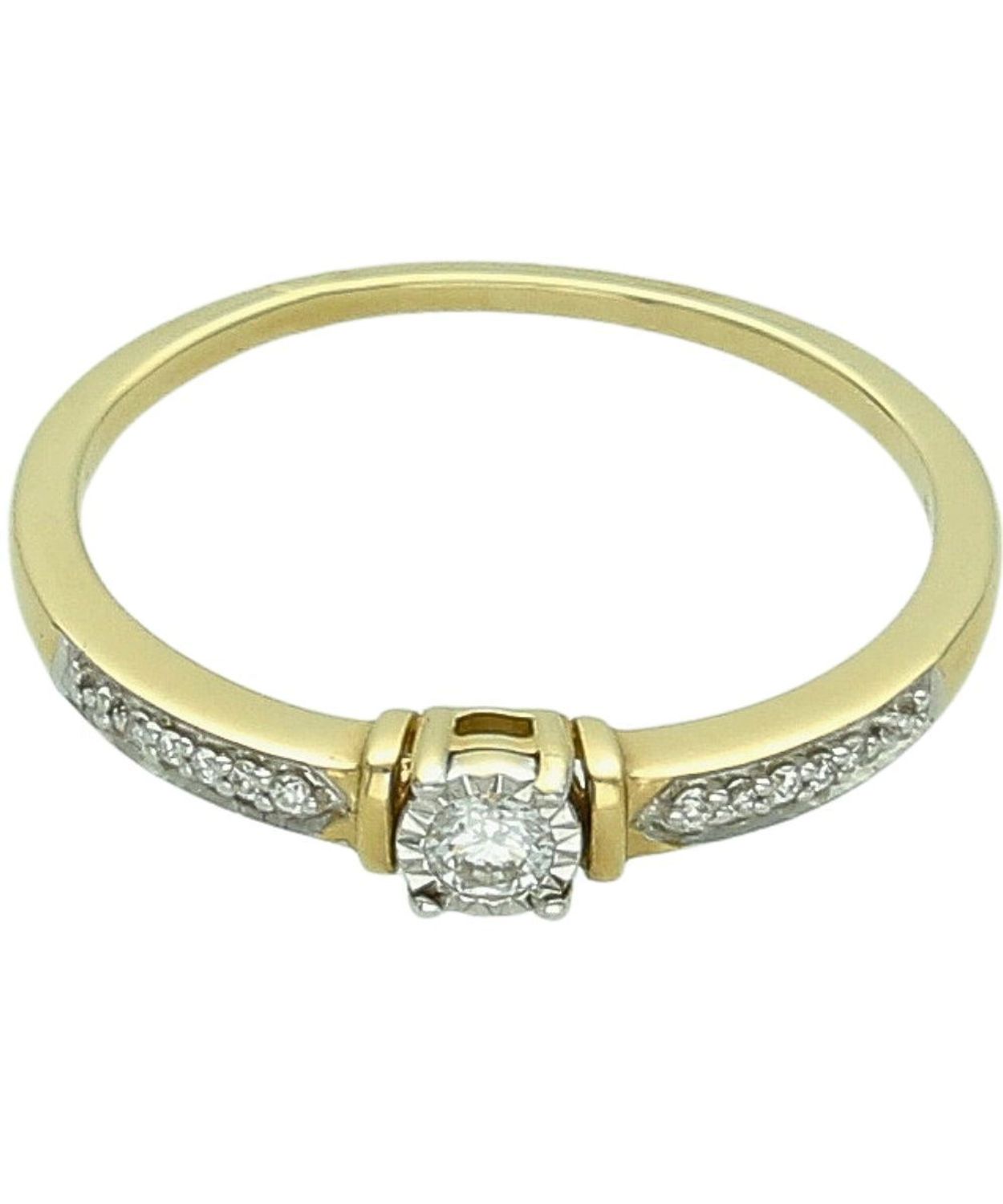 Złoty pierścionek z diamentami 585 – pierścionek zaręczynowy rozmiar 18.jpg