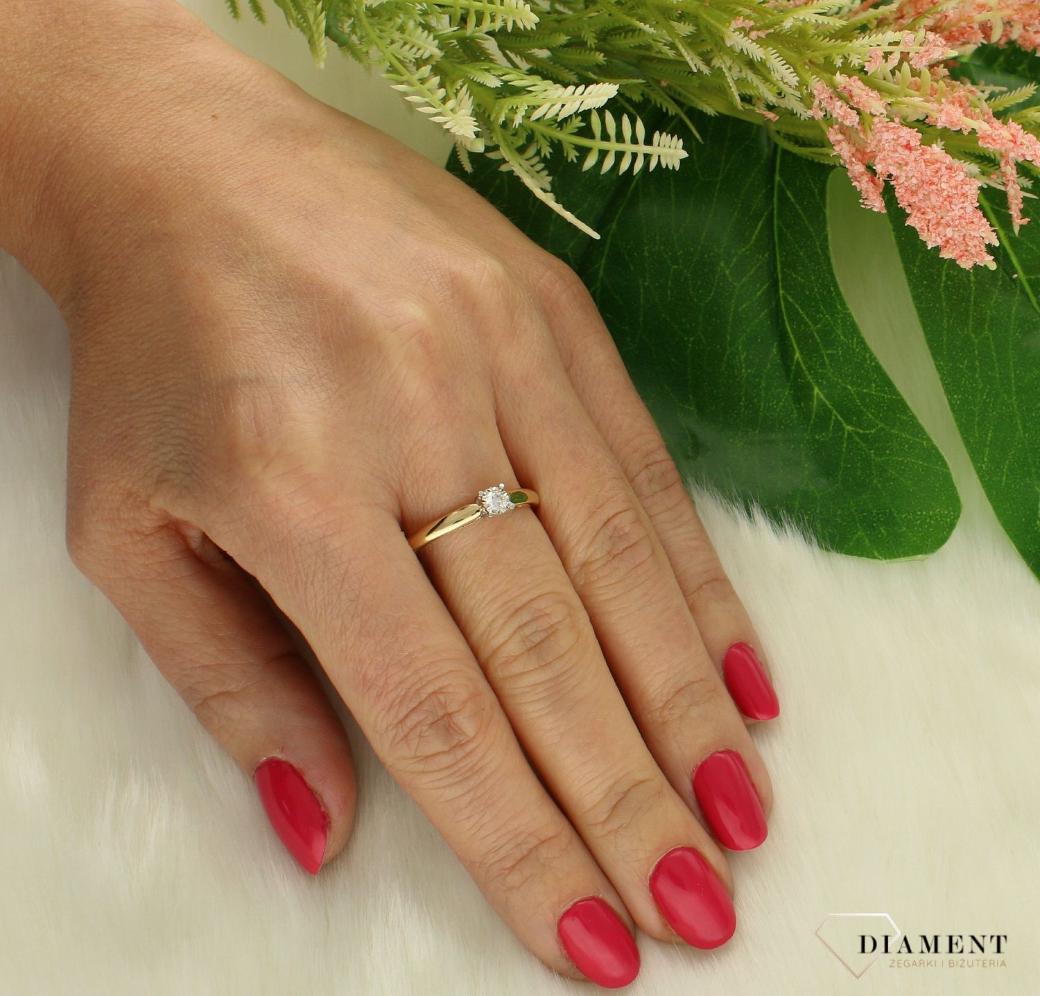 Pierścionek zaręczynowy z Diamentem  Wieczna miłość  585 Diament KR82802Y20 (2).jpg