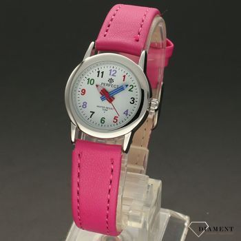 Zegarek dla dziewczynki Perfect ' Kolorowe kredki 2 ' Zegarek dla dziewczynki na komunię. Zegarek do nauki godzin.  (2).jpg