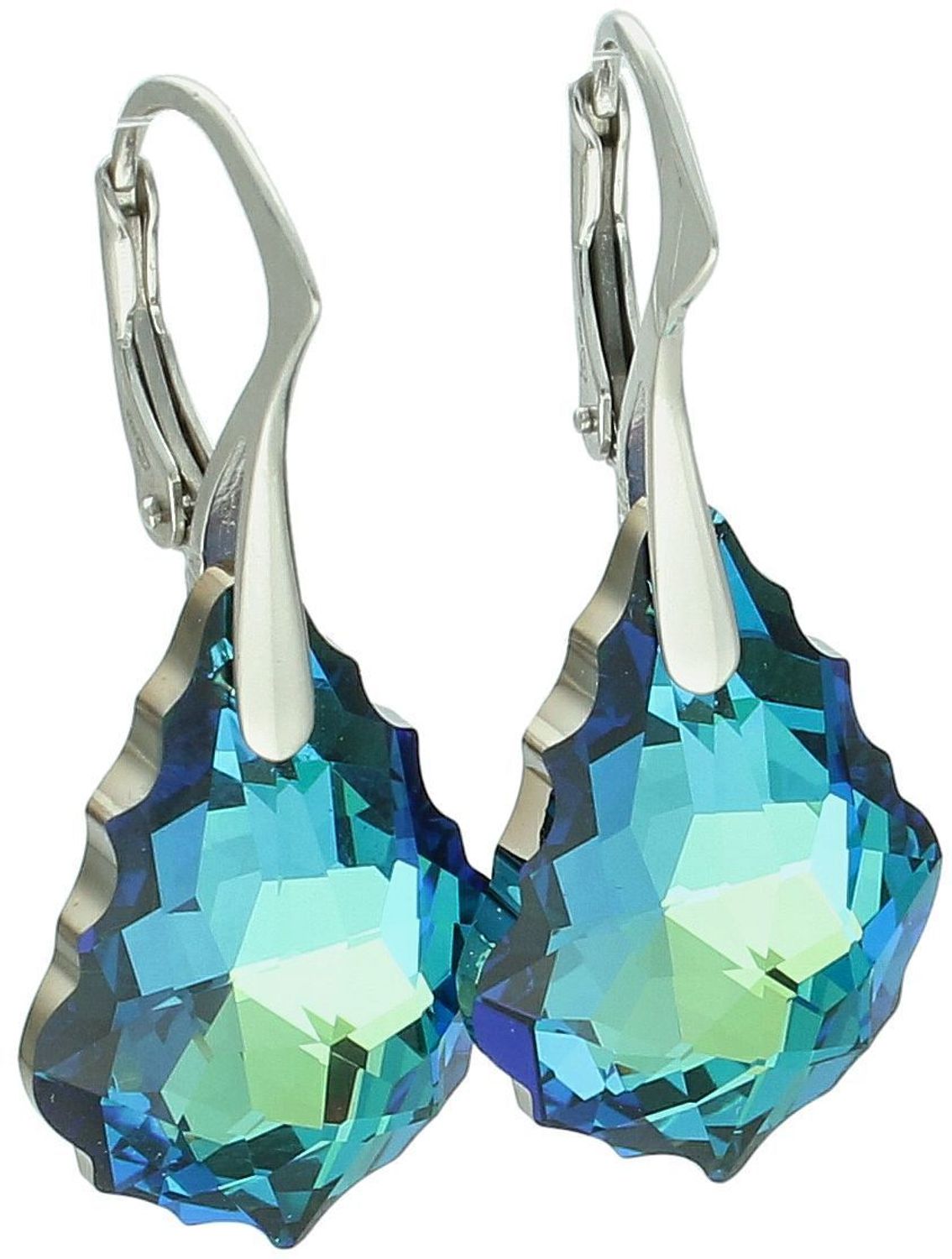 Kolczyki srebrne platynowane 925 z kryształami Bermuda Blue – KS6090BB, bigiel angielski.jpg