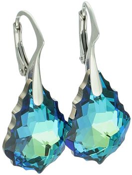 Kolczyki srebrne platynowane 925 z kryształami Bermuda Blue – KS6090BB, bigiel angielski.jpg
