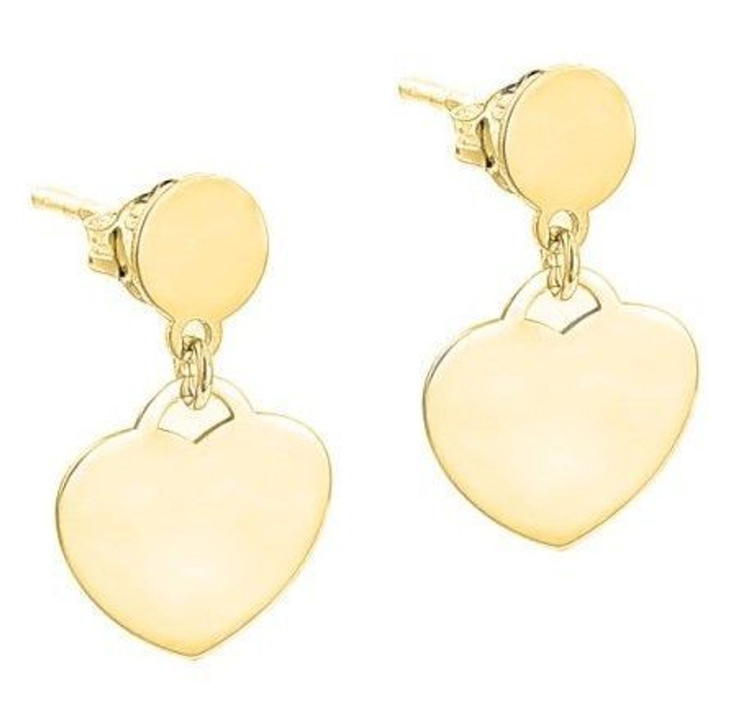 Srebrne kolczyki damskie. Kolczyki srebrne wkrętki. Kolczyki srebrne na sztyft w pozłoceniu. Kolczyki idealne na prezent. Kolczyki serduszka z cyrkonią..jpg