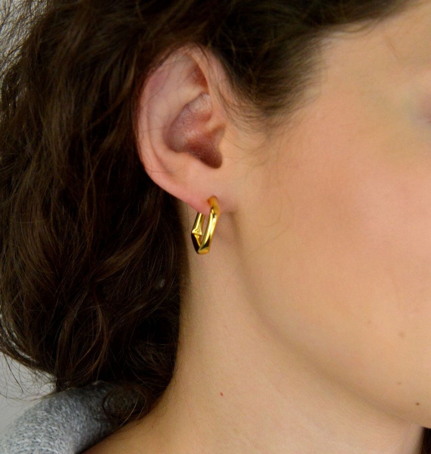 Kolczyki Damskie Srebrne Pozłacane KSR1897Z – Geometryczne Kwadraty, Zapięcie na Sztyft.jpg