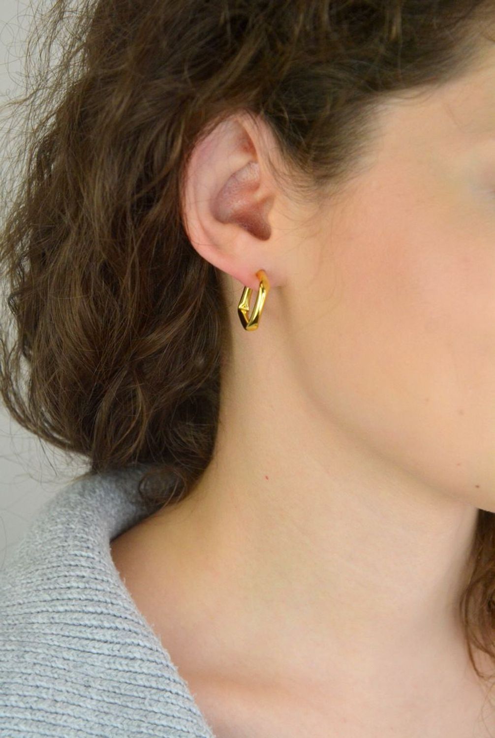 Kolczyki Damskie Srebrne Pozłacane KSR1897Z – Geometryczne Kwadraty, Zapięcie na Sztyft.jpg