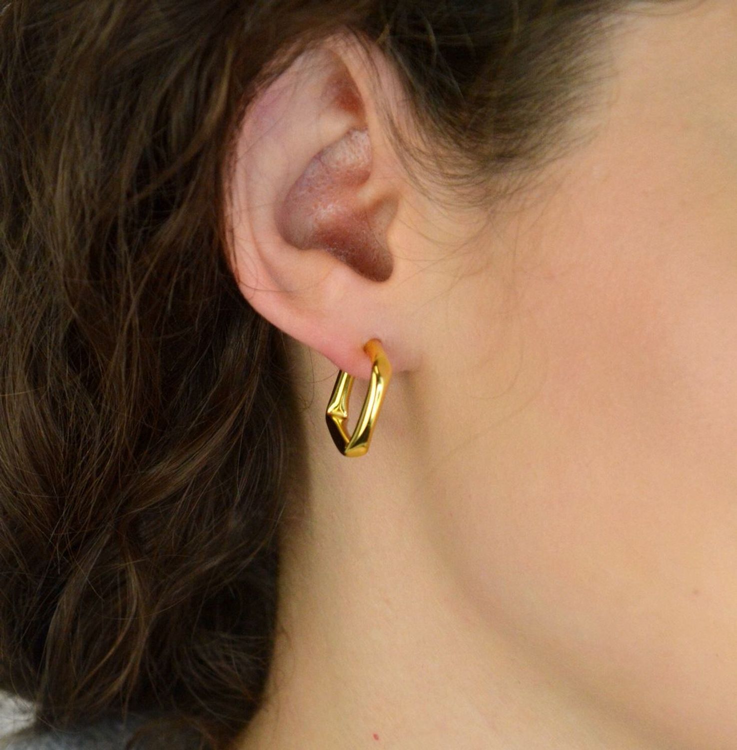 Kolczyki Damskie Srebrne Pozłacane KSR1897Z – Geometryczne Kwadraty, Zapięcie na Sztyft.jpg