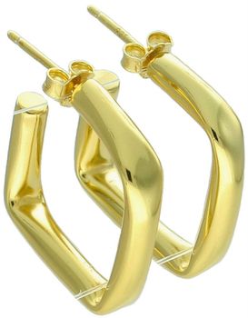 Kolczyki Damskie Srebrne Pozłacane KSR1897Z – Geometryczne Kwadraty, Zapięcie na Sztyft.jpg