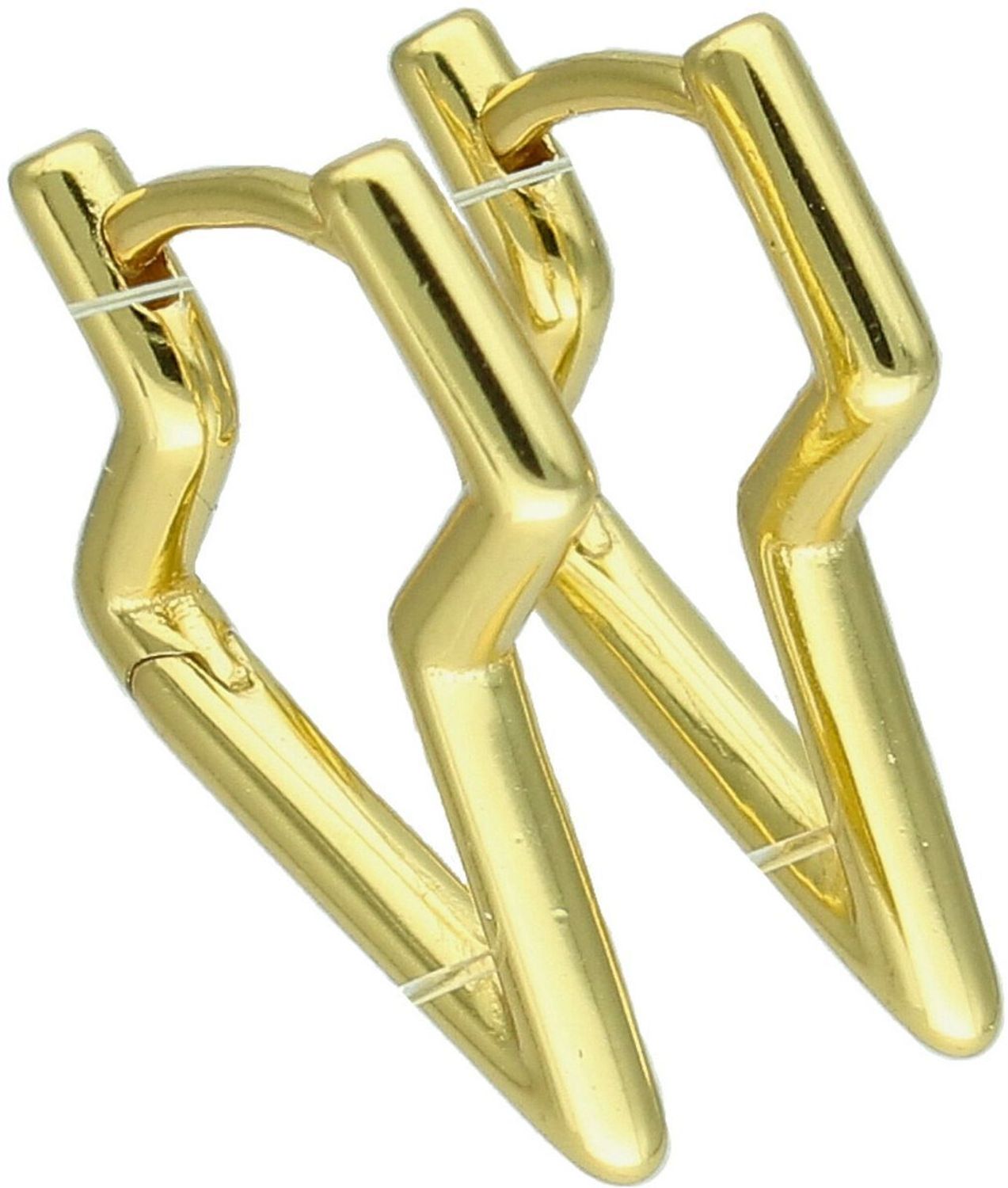 Kolczyki damskie srebrne pozłacane KSR1938Z – pioruny 925, złocisty akcent.jpg