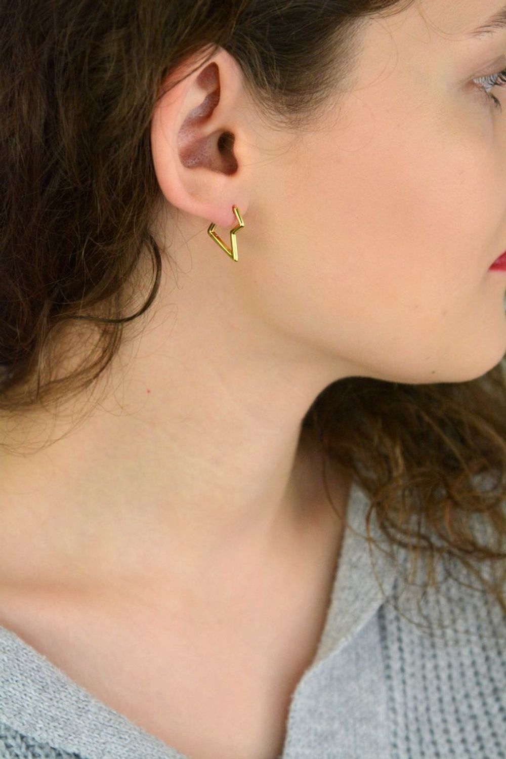 Kolczyki damskie srebrne pozłacane KSR1938Z – pioruny 925, złocisty akcent.jpg