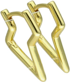 Kolczyki damskie srebrne pozłacane KSR1938Z – pioruny 925, złocisty akcent.jpg