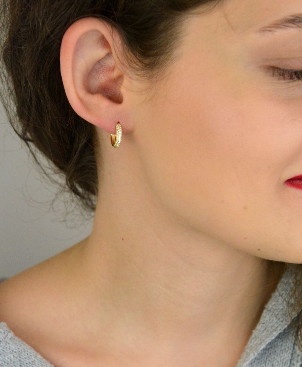 Kolczyki Damskie Srebrne Pozłacane KSR1972-10Z – Kółeczka z Cyrkoniami, Zapięcie na Zatrzask.jpg