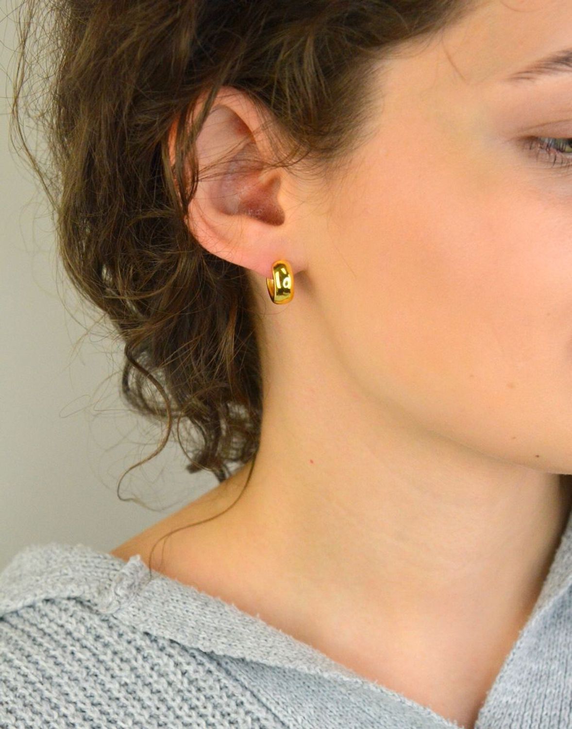 Kolczyki Damskie Srebrne Pozłacane KSR2305Z – Gładkie Kółka, Długość 1,3 cm.jpg