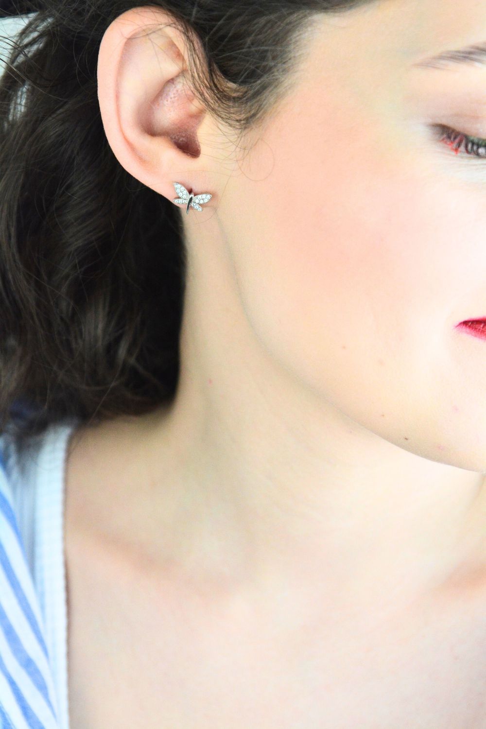 Kolczyki Dziecięce Srebrne KT9057 – Ważki z Cyrkoniami, Sztyft 1,5x1,0 cm.jpg