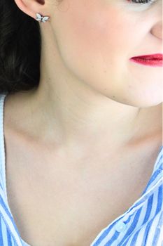 Kolczyki Dziecięce Srebrne KT9057 – Ważki z Cyrkoniami, Sztyft 1,5x1,0 cm (2).jpg