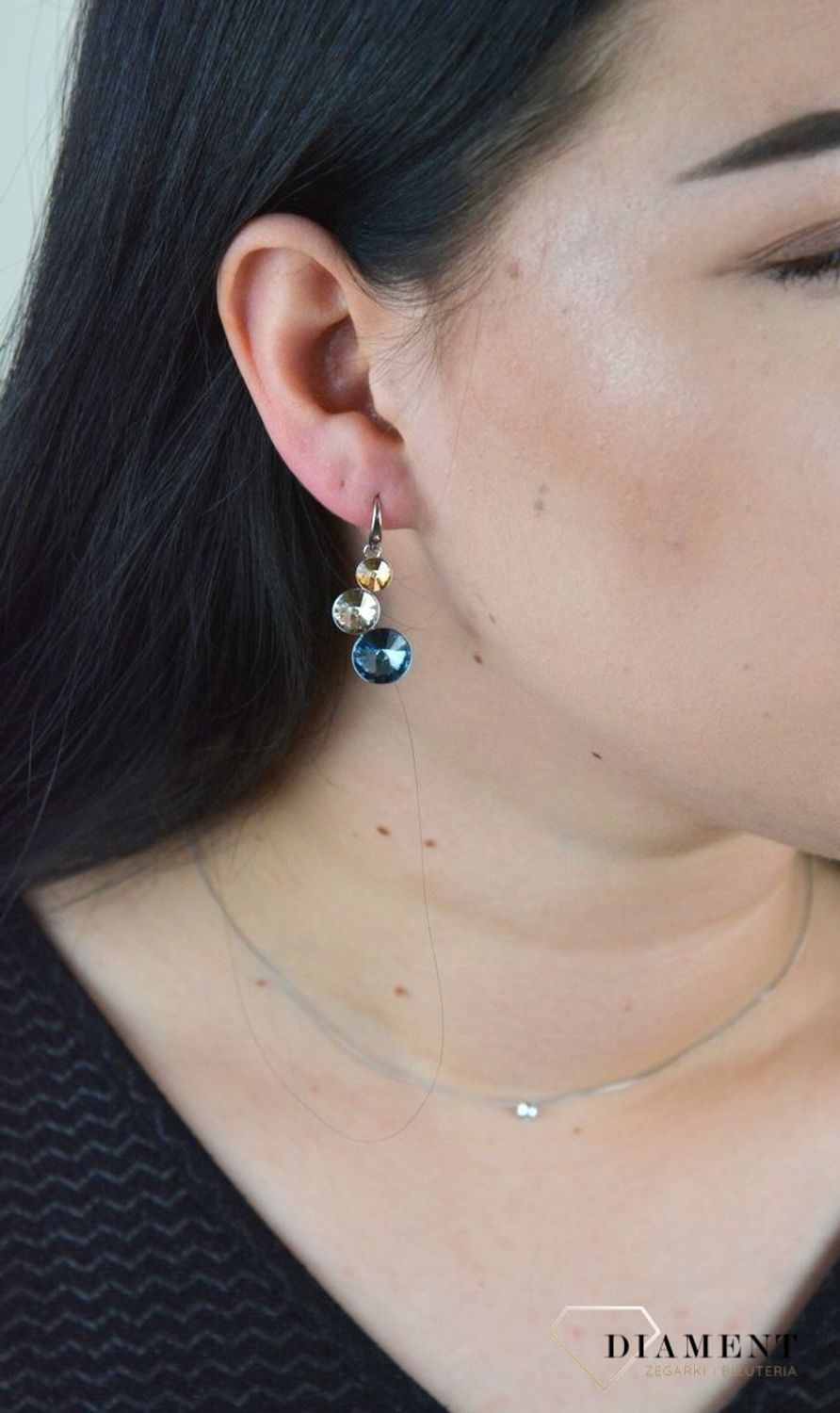 Kolczyki srebrne Spark Kryształki Swarovski KW11223N.jpg