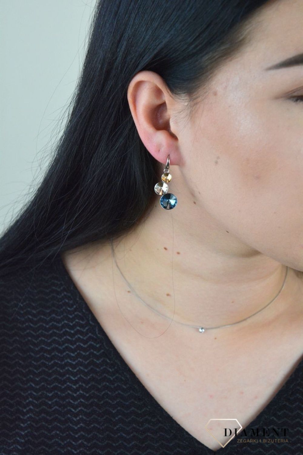 Kolczyki srebrne Spark Kryształki Swarovski KW11223N.jpg