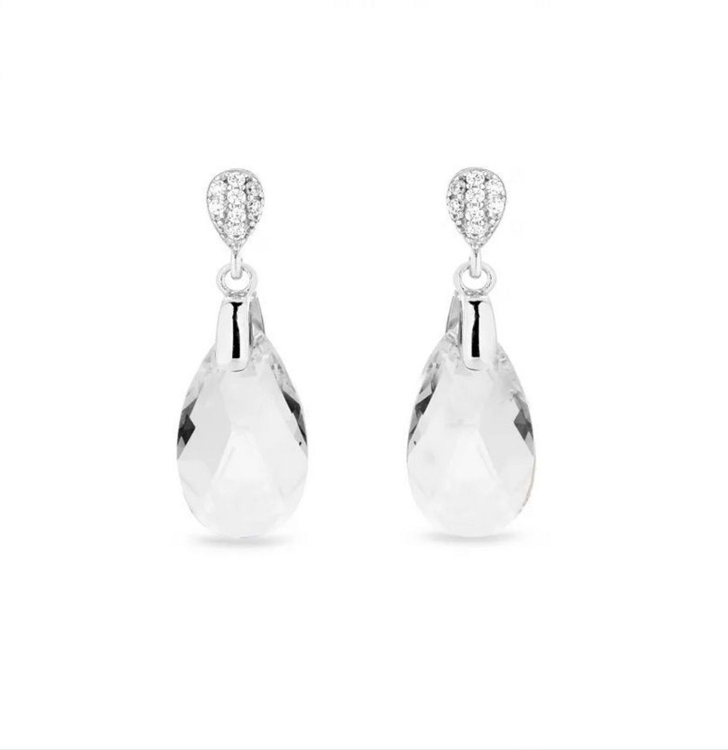 Srebrne kolczyki łezki Dainty Drop w kolorze Crystal KW610616C.jpg