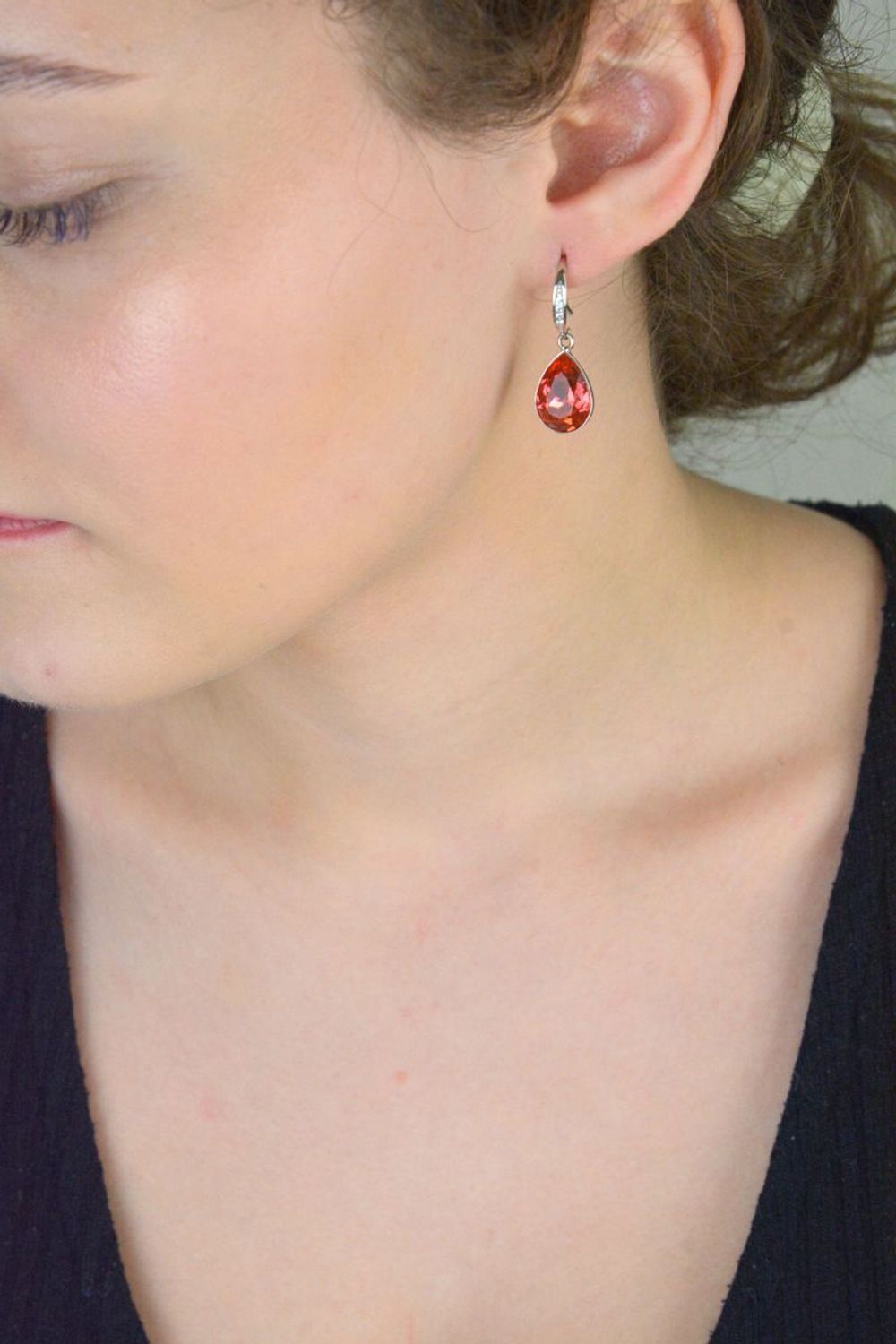 Kolczyki srebrne wiszące Swarovski Spark Classy Pear KWC432014PA✓ Kolczyki srebrne wiszące Damskie.jpg