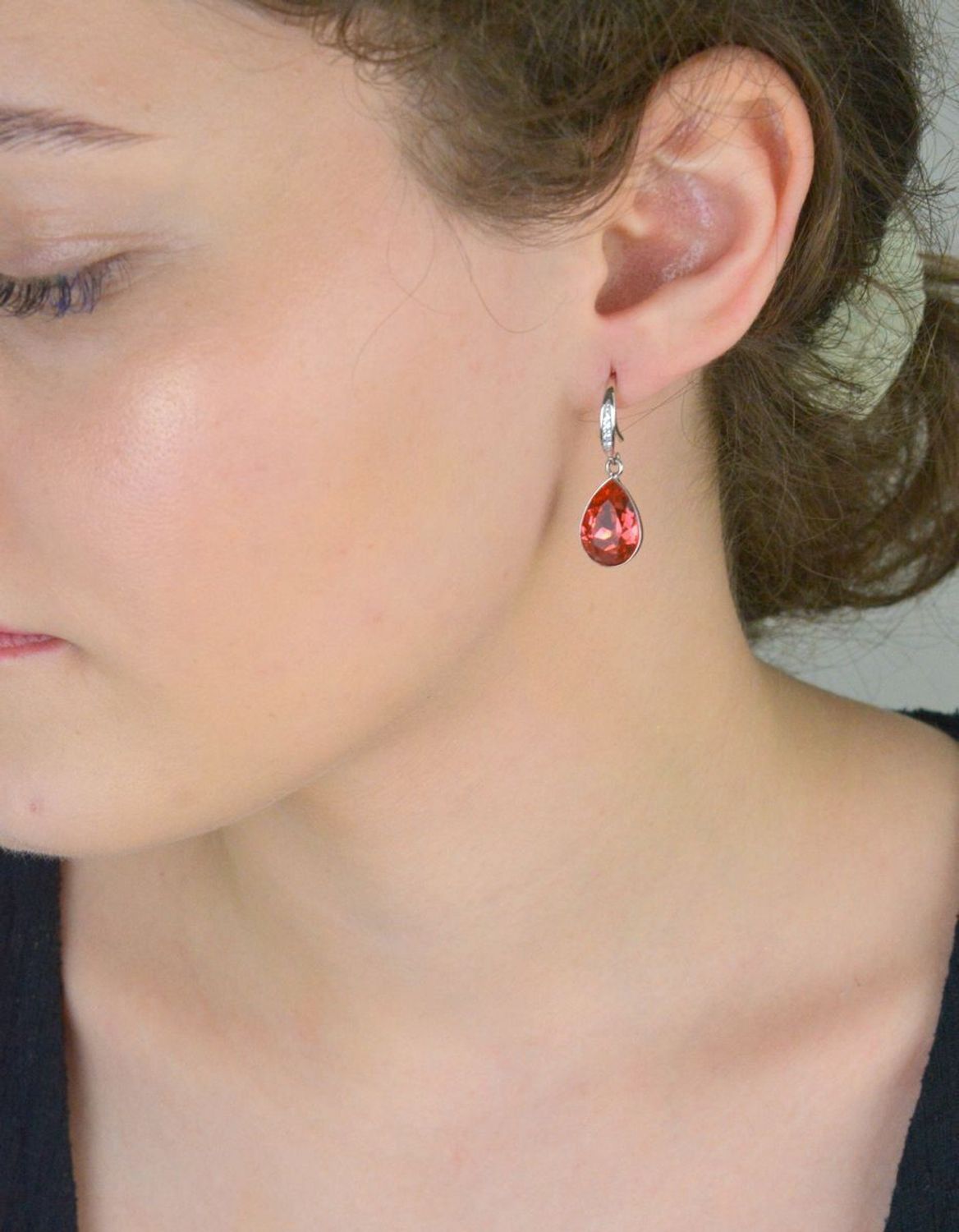 Kolczyki srebrne wiszące Swarovski Spark Classy Pear KWC432014PA✓ Kolczyki srebrne wiszące Damskie.jpg