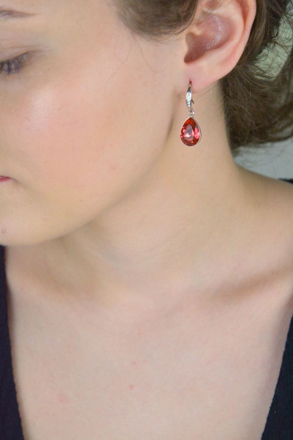 Kolczyki srebrne wiszące Swarovski Spark Classy Pear KWC432014PA✓ Kolczyki srebrne wiszące Damskie.jpg