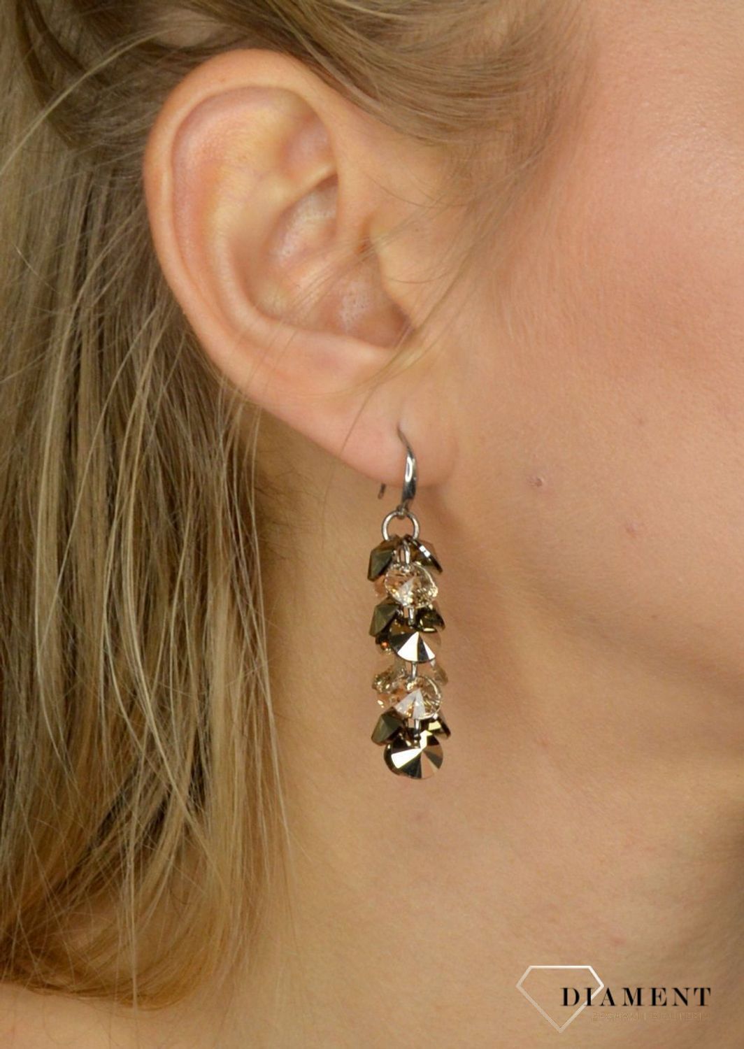 Kolczyki wiszące Swarovski Metallic Light Gold i Light Silk KWD6428MGSL.jpg