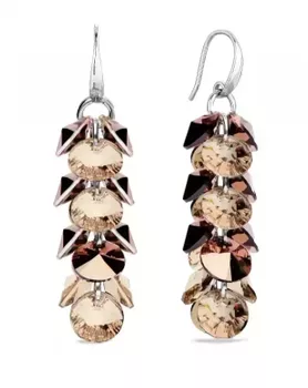 Kolczyki srebrne wiszące Swarovski KWD6428RGSL.  Kolczyki wykonane ze srebra próby 925 oraz ekskluzywnych kryształów Swarovski®.webp