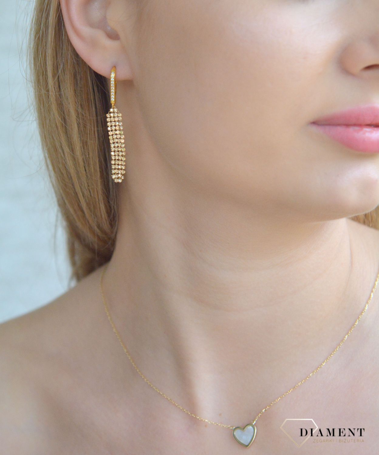 Kolczyki Srebrne Pozłacane Spark Swarovski Noble Golden Shadow KWFM4GS.jpg